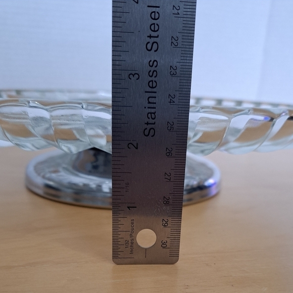 Kromex glass vintage Lazy Suzan appetizer tray serving tray platter made  in USA - Picture 12 of 12